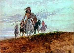 Postal Natures Soldiers por Charles Marion Russell Art 6x4 - Imagen 1 de 2