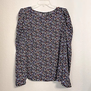 Camicetta top Allegra K donna XL nera manica lunga buco della serratura schiena lavoro ufficio carriera - Foto 1 di 15