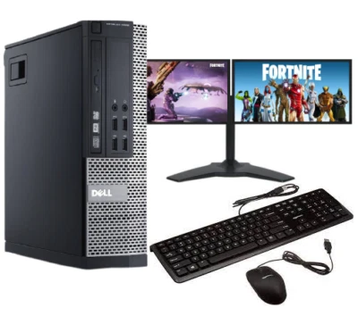 Cheap ULTRA FAST Gaming PC Bundle Intel Core i7 8GB 1TB Win 10 GT730 DUAL SCREEN - Image 1 of 4