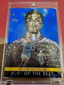 2023-24 TOPPS UCC UEFA MANCHESTER CITY RODRI best of the best BLUE FOIL /99 - Picture 1 of 2