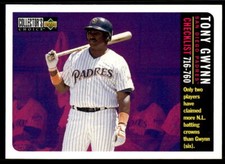 1996 Collector's Choice 760 Tony Gwynn   San Diego Padres  CL Baseball Card