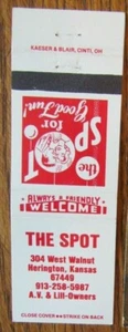 HERINGTON, KANSAS: THE SPOT MATCHBOOK MATCHCOVER -E - Imagen 1 de 1