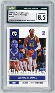 2021-22 Panini Chronicles Jonathan Kuminga Purple Rookie /49 CGC 8.5 Warriors - Picture 1 of 2