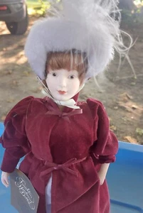 Franklin Heirloom Porcelain Doll Vintage rare 13" - Picture 1 of 11