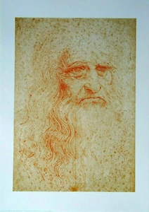 LEONARDO DA VINCI KUNSTDRUCK AUTORITRATTO ART PRINT POSTER 70x50cm - Picture 1 of 1