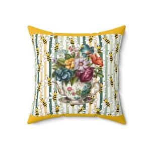 Spun Polyester Square Pillow - Picture 1 of 13