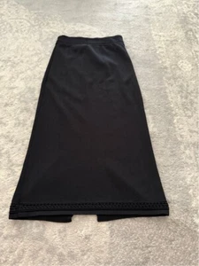 House of Harlow 1960 Black Long Pencil Skirt Midi Ribbed Stretchy Small - Picture 1 of 8