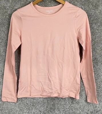 $55 New Lands' End Women's Round Neck Ls Flannel Pattern Pajamas Set Pink XS/P - Image 1 of 4