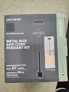 Home Depot Metal Rod and Cord Pendant Kit- Oil Rubbed Bronze - Picture 1 of 14