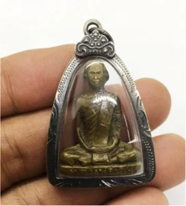 Luang Pho Derm Statue Wat Nong Pho Alpaca Old Thai Buddha Amulet Antique - Picture 1 of 4