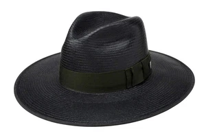 Stetson Unisex Tri-City Black Straw Hat - Picture 1 of 4