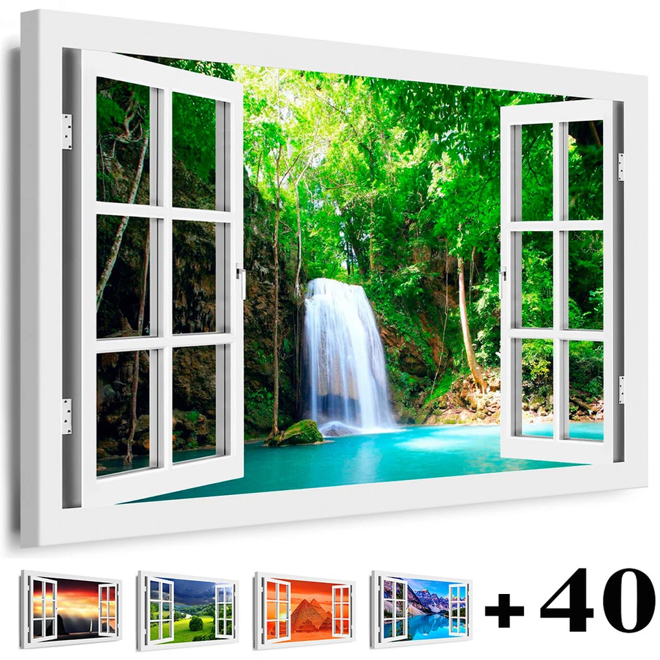 WANDBILDER - LEINWAND BILDER - XXL KUNSTDRUCKE LANDSCHAFT FENSTERBLICK - BOIKAL - Bild 1 von 2