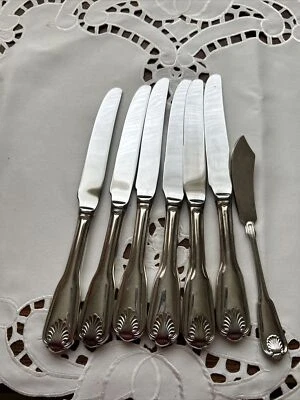 Silver Plate Flatware Knives The Main Course Shell MNF2 - Image 1 of 4