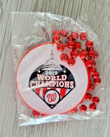 2019 World Series Champions Washington Nationals Beaded Necklace Beads 2021 SGA Cover