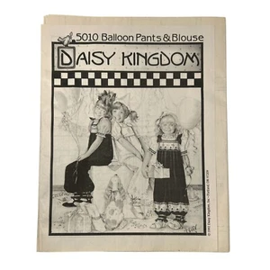 Pantalones Globo Vintage Daisy Kingdom 5010 Pantalones Globo y Blusa Talla 2-8 Sin Cortar - Imagen 1 de 3