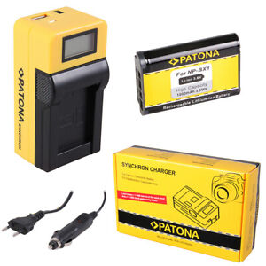 Batteria Patona + caricabatteria Synchron LCD USB per Sony NP-BX1
