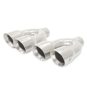 Mishimoto Stainless Steel Dual-Y Polished Exhaust Tips 2.5" Inlet 3.5" Outlet - Picture 1 of 5