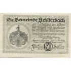 [#284823] Banknote, Austria, Schlierbach, 50 Heller, Blason, 1920, UNC Mehl: