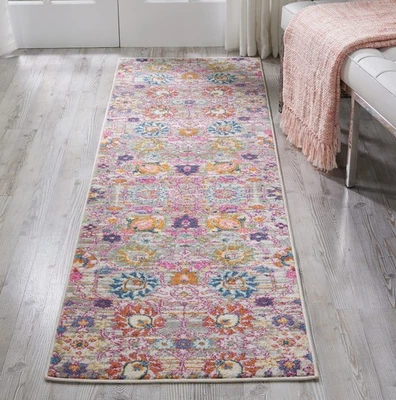 Nourison Passion Silver 2'2" x 10' Area Rug, Boho, Moroccan, Bed Room, Living... - Image 1 of 4