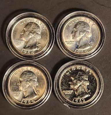 Junk Silver 90%-$1 Face Value, 4-Quarters. Actual coins in photo's. - Image 1 of 2