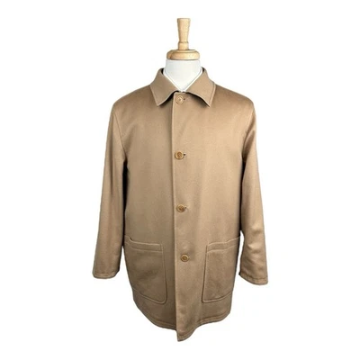 Abrigo reversible Ermenegildo Zegna marrón cachemir puro para hombre talla mediana como nuevo  Foto 1 de 4