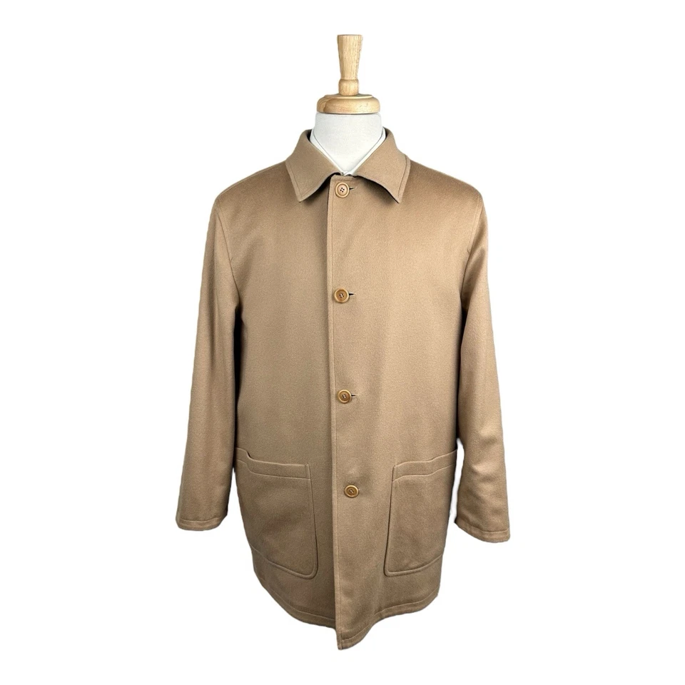 Abrigo reversible Ermenegildo Zegna marrón cachemir puro para hombre talla mediana como nuevo  Foto 1 de 4