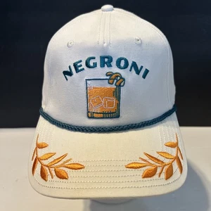 Negroni Mad Engine Rope Hat Cap SnapBack Drink Vintage Style NWT Adjustable One - Picture 1 of 5