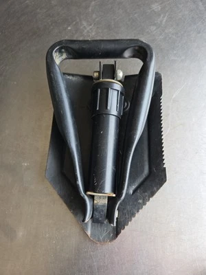 FOLDING CAMP SHOVEL-TRENCHING TOOL SEE INFO-PICS - Image 1 of 4