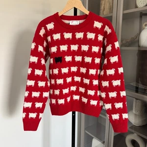 Warm & Wonderful Rowing Blazers Princess Diana Edition Red Black Sheep Sweater M - Picture 1 of 8