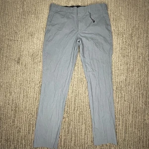 Express Gr. 32 Herren Hose Freizeit Mid Rise Straight Stretch Freizeit Extra Slim Blau - Bild 1 von 8