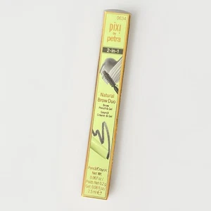 Pixi By Petra 2-in-1 Natural Brow Duo Brow Pencil & Gel BNIB Shade Soft Black - Imagen 1 de 4