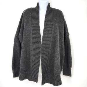 Universal Thread Damen Oversize Strickjacke Größe L anthrazit grau vorne offen Baggy - Bild 1 von 7