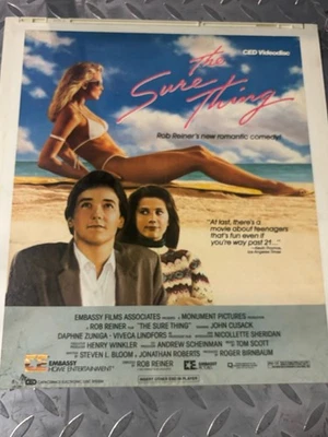 The Sure Thing Rare 1985 CED Rob Reiner / John Cusack Comedy Movie Video Disc - Image 1 of 2