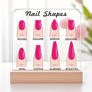 Nail Shape Display Stand Small Easy to Install Clear Cute Nail Room Supplies - Picture 1 of 7