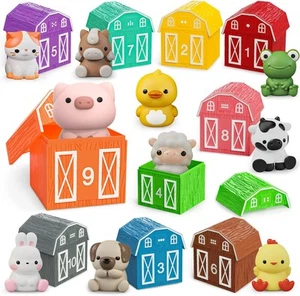 Learning Toys for 1 2 3+ Year Old Toddlers, 20pcs Farm Animals Barn Toys... - Picture 1 of 6
