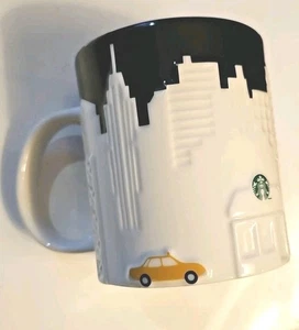 Starbucks Collector Relief Series New York City Skyline Taxi 16 Oz Mug 2012 - Picture 1 of 12