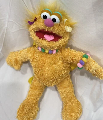 Antiga Mochila de Pelúcia Sesame Street Zoe 2003 Ajustável Brinquedo Infantil Pequeno Transporte - Imagem 1 de 4