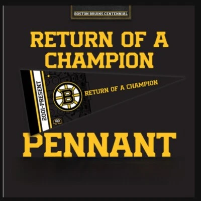 Boston Bruins 2023~2024 Return Of A Champion Era Centennial Pennant  - Image 1 of 4
