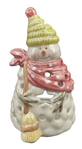 Yankee Candle Iridiscente Esmaltado 6.5" Muñeco de Nieve Tealight Soporte - Imagen 1 de 10