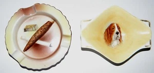 'Victoria' Ashtray  c.1918 & a Paragon Hand Painted Signed Dog Dish (af) c.1939 - Picture 1 of 14
