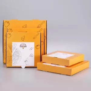 100x Corrugated Take Out Container Cardboard Delivery 10 inch Pizza Bakery Boxes - Picture 1 of 6
