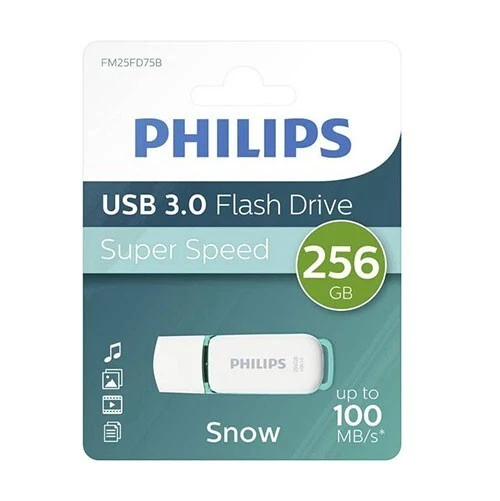 Unidad Flash Philips Sno Edition USB 3.0 256 GB Alta Velocidad Blanco/Dorado a 100 MB/s Foto 1 de 1