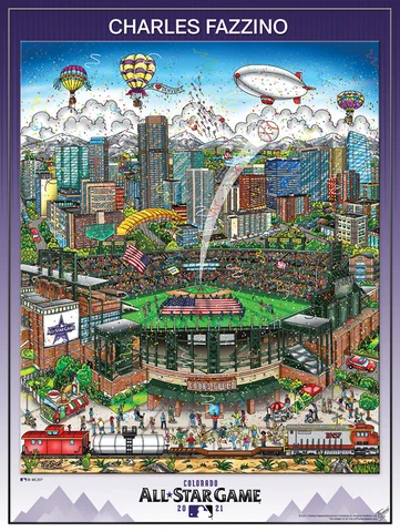 MLB All-Star Game DENVER COLORADO 2021 Official Event POSTER Print (Fazzino) Cover