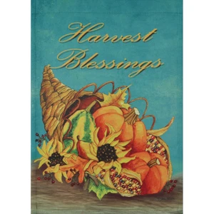 Rain or Shine Flip-It "Harvest Blessings" Thanksgiving Small Garden Flag New - Picture 1 of 2