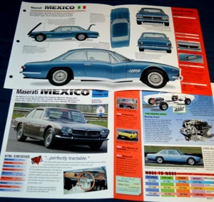 Maserati México 1968 información de especificaciones folleto póster original vintage 68 - Imagen 1 de 1