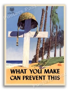 1944 What You Make Can Prevent This Vintage WW2 Print - 8.5x11 - Picture 1 of 3