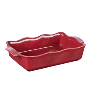 Plat à four rectangle Ely 36x21x8 cm rouge porcelaine 36x21 cm - Imagen 1 de 2