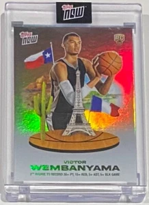 2023-24 Topps Now Victor Wembanyama ROOKIE CARD 30+/15+/5+/5+ SP Spurs #VW-4 RC - Picture 1 of 4
