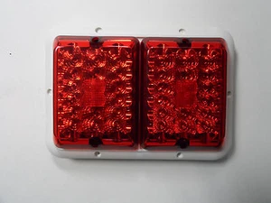 Bargman-Recess-Double-Trailer-RV-Camper-LED-Light 84/85/86 Red/Red White Base - Picture 1 of 3