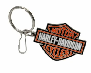 LLAVERO HARLEY DAVIDSON BARRA Y ESCUDO LLAVERO METAL LLAVERO ANILLO - Imagen 1 de 3